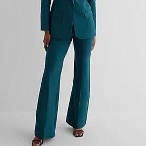 Express Editor Flare Trouser High Rise - 10R - Teal